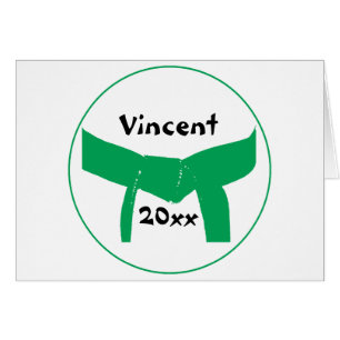 Cartão Cinturão Verde de Artes Marciais