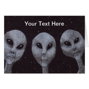 Cartão Cinza alienígena