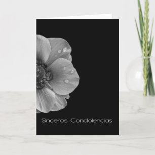Cartão Cinza Anemone sympathcard spanish (cartão de simpa
