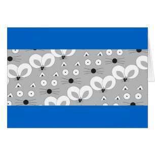 Cartão Cinza de padrão de Cat & Mouse