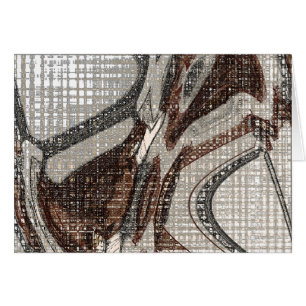 Cartão Cinza e arte abstracta de Brown