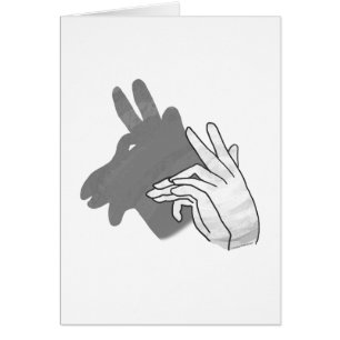 Cartão Cinza Hand Silhouette Billy Goat