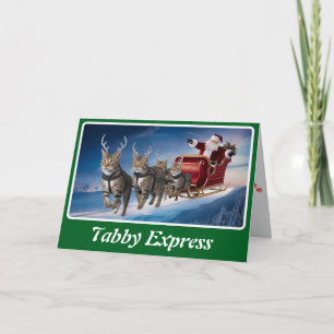 Cartão Cinza Tabby Reindeer