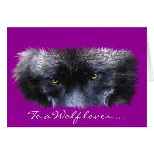 Cartão CINZA WOLF EYES Wildlife Supporter vazio