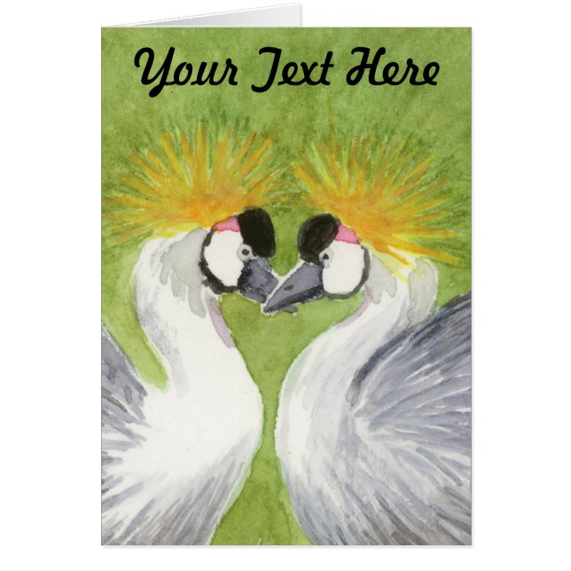 Cartão Cinzas de gruas (Frente)