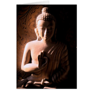 Cartão Cinzeladura indiana de Buddha