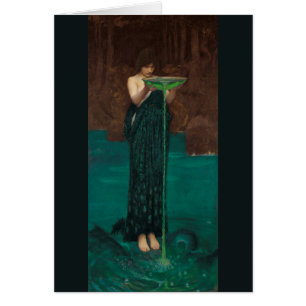 Cartão Circe Invidiosa por belas artes do Waterhouse