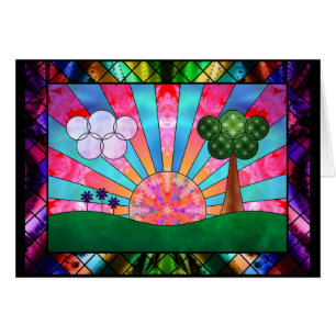 Cartão Círculo da placa Sun