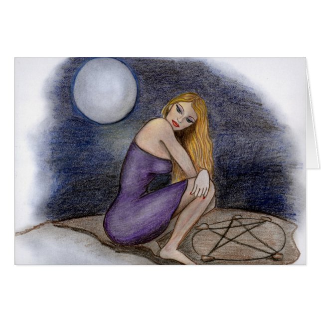 Cartão Círculo das bruxas (Frente Horizontal)