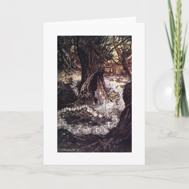 Cartão Círculo de Fadas por Arthur Rackham (Frente)