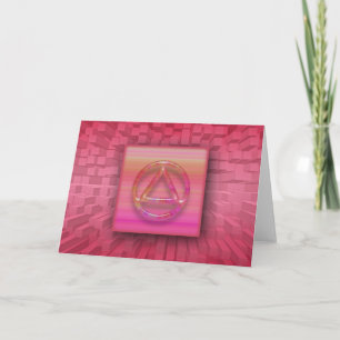 Cartão Círculo de recuperação Sober e placa triangular de