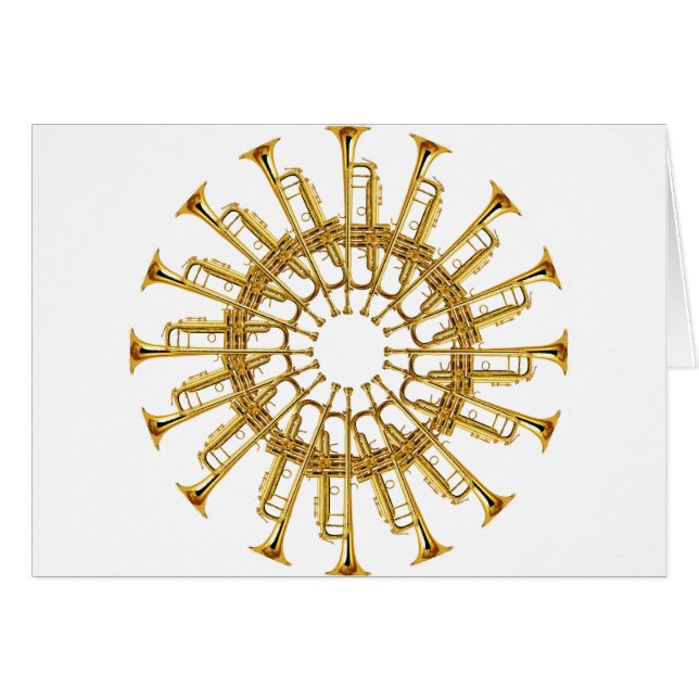 Cartão Círculo de Trompetes (Frente Horizontal)