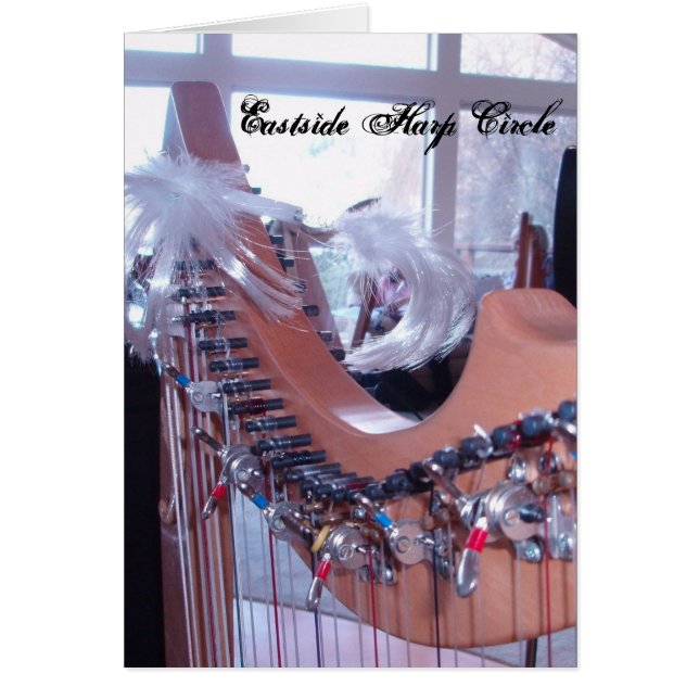 Cartão Círculo Eastside da harpa do divertimento da harpa (Frente)