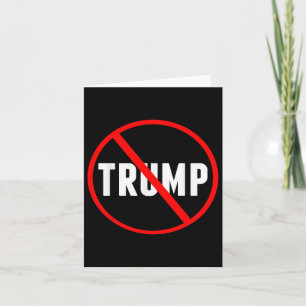 Cartão Círculo Vermelho Anti-Trump X Político
