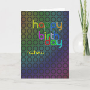 Cartão Círculos de aniversário para o Sobrinho