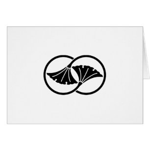 Cartão Círculos de folha de ginkgo ligados