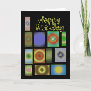 Cartão Círculos de Patchwork de Birthdsy
