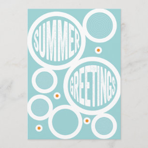 Cartão Círculos de saudação de verão achatados