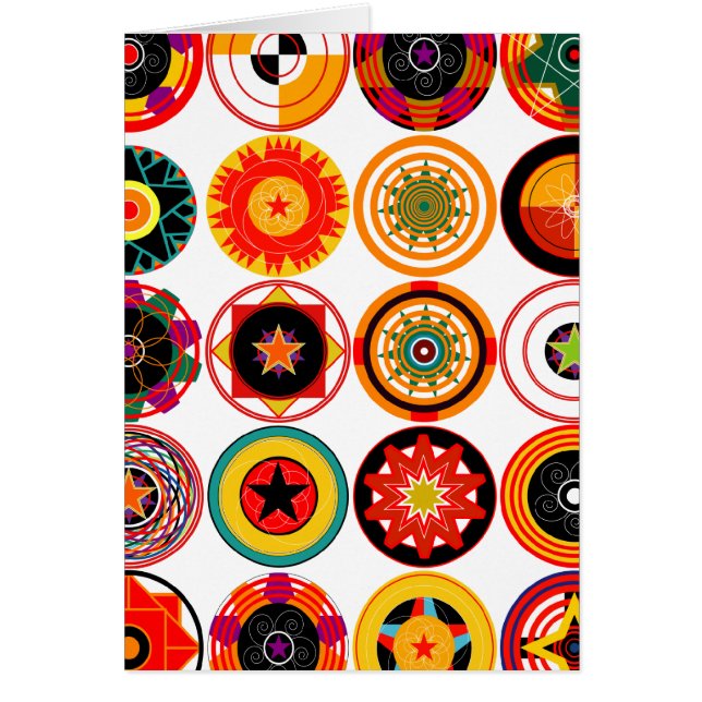 Cartão Círculos e espirais (Frente)