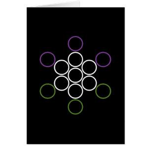 Cartão círculos sagrados gêneroQueer