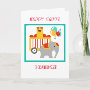 Cartão Circus Birthday Card