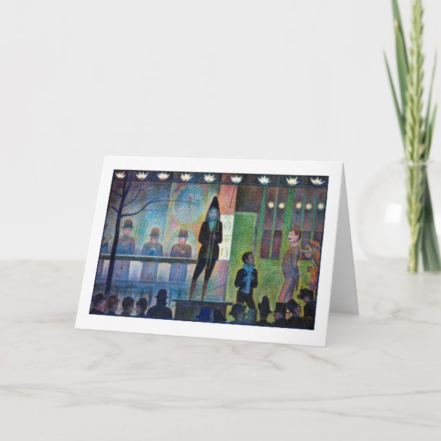 Cartão Circus Sideshow, Seurat (Frente)