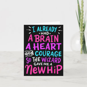 Cartão Cirurgia de Substituição de Quadril de Titânio Hum