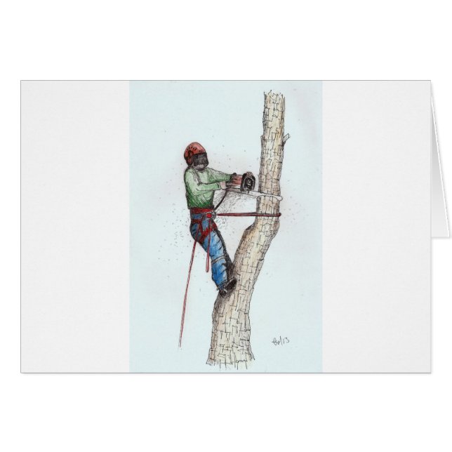 Cartão Cirurgião Árvore Arborista (Frente Horizontal)