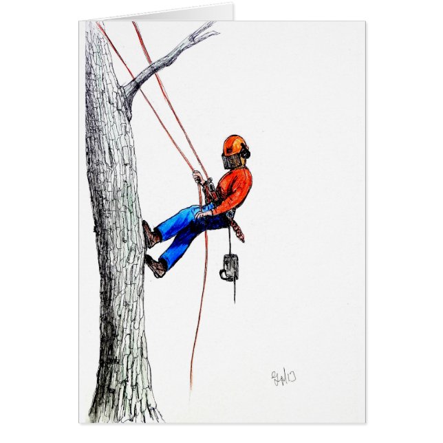 Cartão Cirurgião Árvore Arborista (Frente)