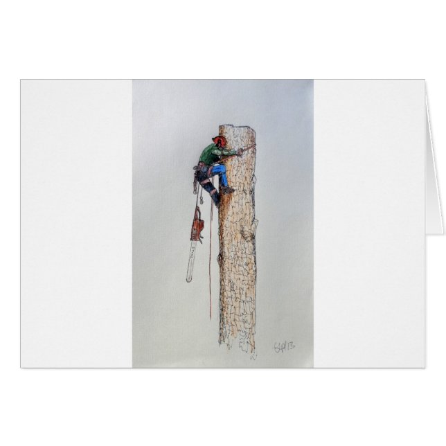 Cartão Cirurgião Árvore Arborista (Frente Horizontal)