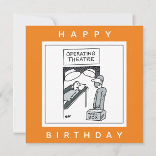 Cartão Cirurgião entrando no Cartoon do Teatro Operaciona