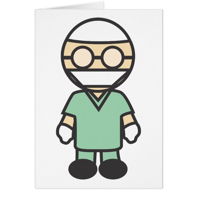 Cartão Cirurgião médico masculino (Frente)
