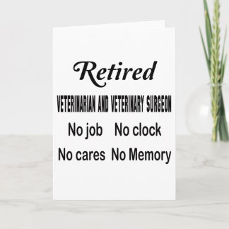 Cartão Cirurgião veterinário e veterinário aposentado