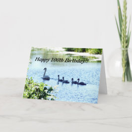 Cartão Cisne Com Cisnes no Rio