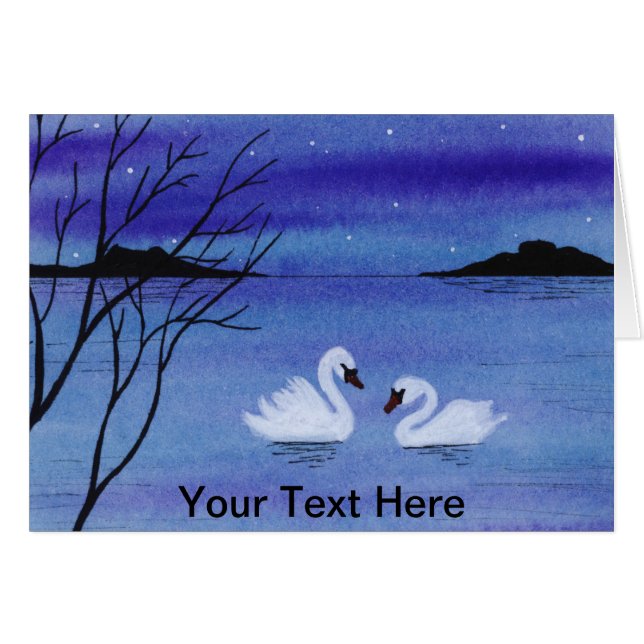 Cartão Cisnes (Frente Horizontal)