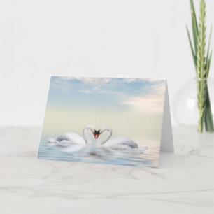 Cartão Cisnes amorosos