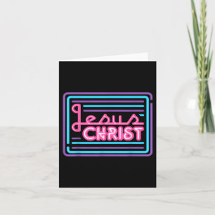 Cartão Citação Colorida Retroativa Jesus Cristo Cristão B