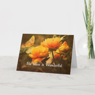 Cartão Citação Cristã Inspiradora: O nome dele é