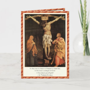 Cartão Citação da Crucificação - St. Teresinha & Francisc