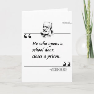 Cartão Citação da Escola Aberta de Victor Hugo