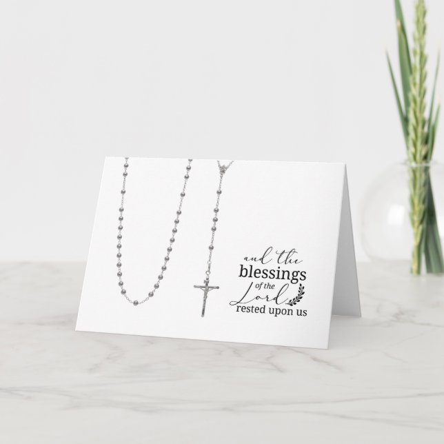 Cartão Citação das escrituras católicas do Rosário (Frente)