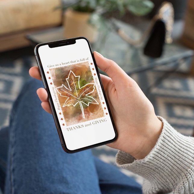 Cartão Citação De Ação De Graças Em Torno Da Tinta De Álc (Criador carregado)