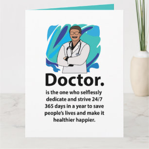 Cartão Citação de Apreciação de Médico