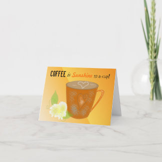 Cartão Citação de Café