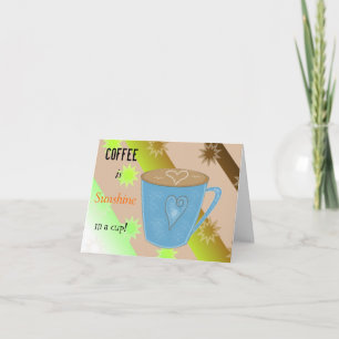 Cartão Citação de Café