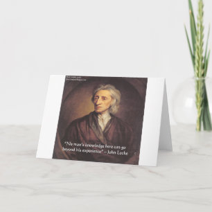 Cartão Citação de Conhecimento/Experiência de John Locke