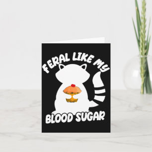 Cartão Citação de Conscientização sobre Diabetes Guaxinim