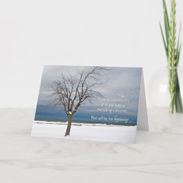 Cartão Citação de encorajamento com árvore