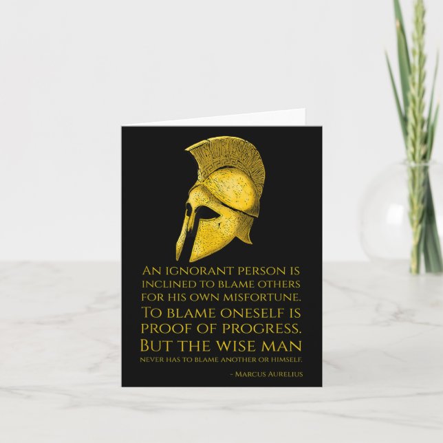 Cartão Citação de Filosofia de Marcus Aurelius Stoic - St (Frente)