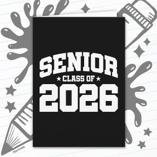 Cartão Citação de Graduação da Turma Sênior de 2026